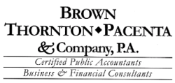 Brown Thornton Pacenta & Company